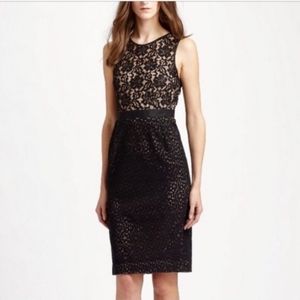 BCBG Black (Alice) lace dress.  Size M. Tan lining inside.